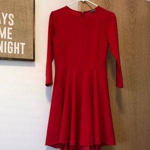 Express 3/4 sleeve red dress